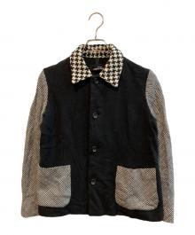 tricot COMME des GARCONS（トリココムデギャルソン）の古着「切替しニット ジャケット」｜ブラック