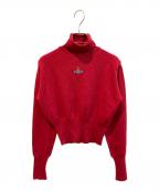 Vivienne Westwood RED LABELヴィヴィアンウエストウッドレッドレーベル）の古着「ハイネックニット　D-HG1118 6116M」｜レッド