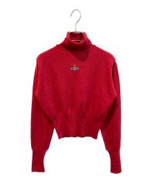 Vivienne Westwood RED LABEL（ヴィヴィアンウエストウッドレッドレーベル）の古着「ハイネックニット　D-HG1118 6116M」｜レッド