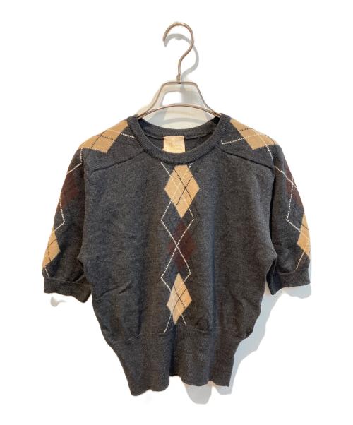 Vivienne Westwood（ヴィヴィアンウエストウッド）Vivienne Westwood (ヴィヴィアンウエストウッド) 半袖ニット グレー サイズ:Mの古着・服飾アイテム