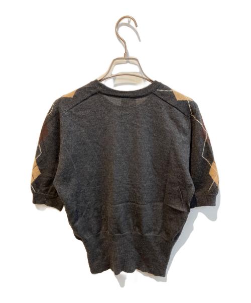 Vivienne Westwood（ヴィヴィアンウエストウッド）Vivienne Westwood (ヴィヴィアンウエストウッド) 半袖ニット グレー サイズ:Mの古着・服飾アイテム
