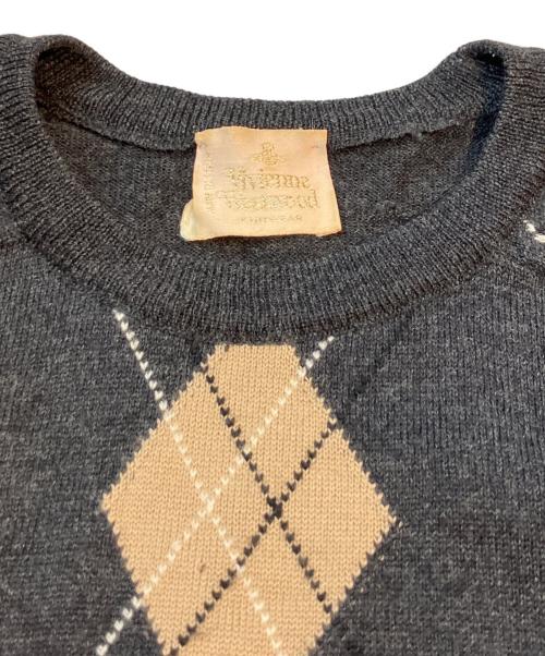 Vivienne Westwood（ヴィヴィアンウエストウッド）Vivienne Westwood (ヴィヴィアンウエストウッド) 半袖ニット グレー サイズ:Mの古着・服飾アイテム