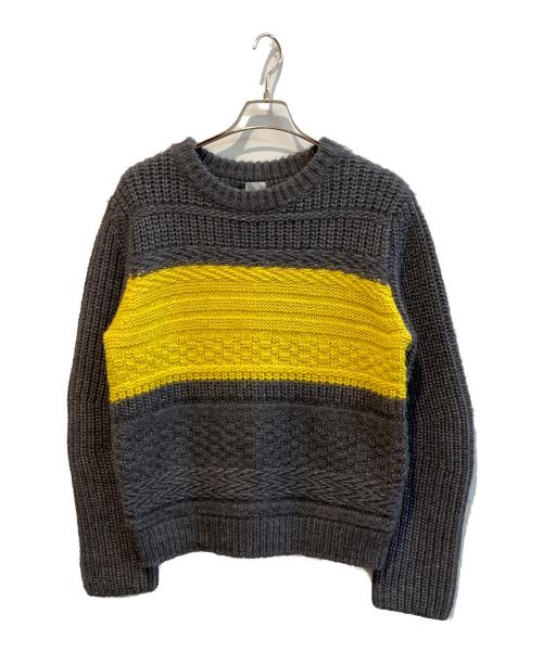 PAUL SMITH（ポールスミス）Paul Smith (ポールスミス) ウールバイカラーニット グレー サイズ:Mの古着・服飾アイテム