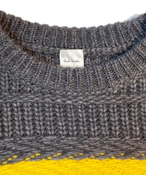 PAUL SMITH（ポールスミス）Paul Smith (ポールスミス) ウールバイカラーニット グレー サイズ:Mの古着・服飾アイテム