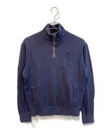 POLO RALPH LAUREN（ポロ・ラルフローレン）の古着「ビッグポニーハーフジップスウェット」｜ネイビー