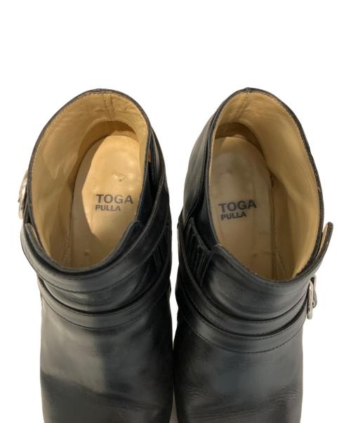TOGA PULLA（トーガ プルラ）TOGA PULLA (トーガ プルラ) ストラップブーツ ブラック サイズ:38の古着・服飾アイテム
