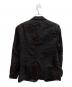 EMPORIO ARMANI (エンポリオ アルマーニ) クロコ型押しレザー切替テーラードジャケット ブラック サイズ:50：15000円