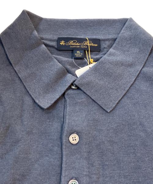 BROOKS BROTHERS（ブルックスブラザーズ）BROOKS BROTHERS (ブルックスブラザーズ) シルクコットンニットポロシャツ ネイビー サイズ:XL 未使用品の古着・服飾アイテム
