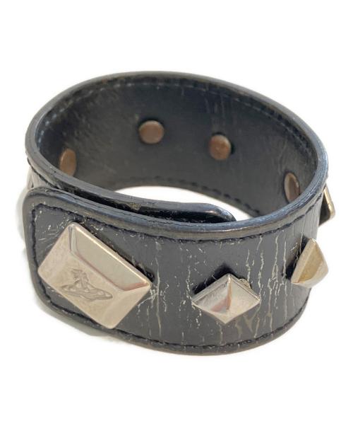 Vivienne Westwood（ヴィヴィアンウエストウッド）Vivienne Westwood (ヴィヴィアンウエストウッド) スタッズブレスレット ブラックの古着・服飾アイテム