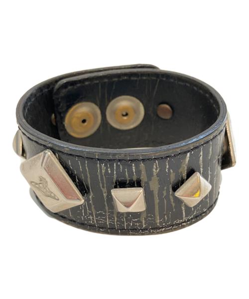 Vivienne Westwood（ヴィヴィアンウエストウッド）Vivienne Westwood (ヴィヴィアンウエストウッド) スタッズブレスレット ブラックの古着・服飾アイテム
