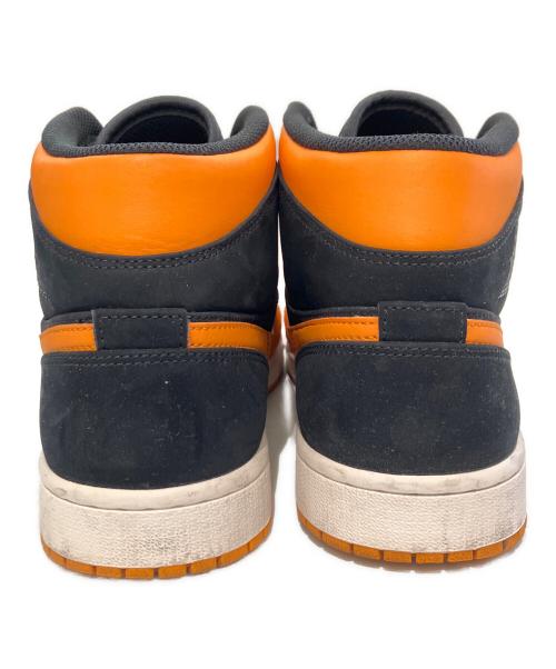 NIKE（ナイキ）NIKE (ナイキ) ハイカットスニーカー/ Air Jordan 1 Mid ブラック×オレンジ/Black Oran サイズ:27の古着・服飾アイテム