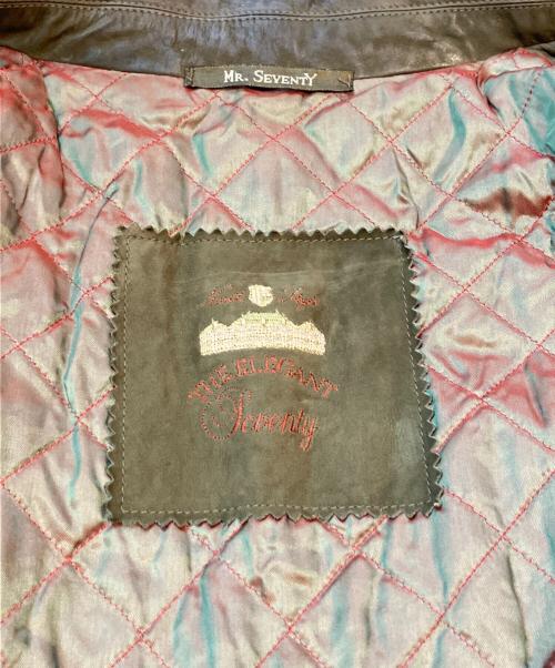 USED（USED）USED (USED) レザージャケット カーキ サイズ:Mの古着・服飾アイテム