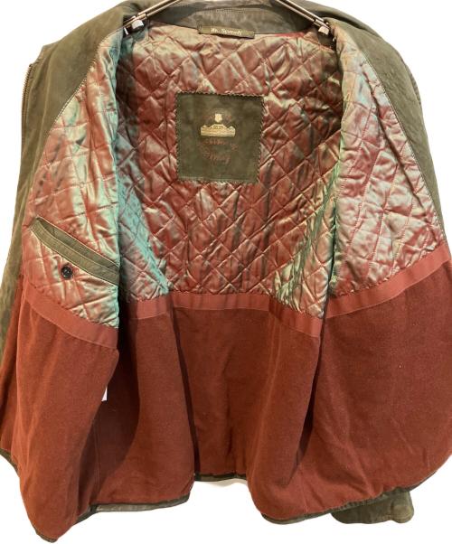 USED（USED）USED (USED) レザージャケット カーキ サイズ:Mの古着・服飾アイテム