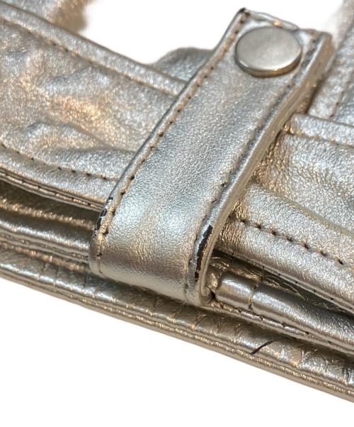 Snidel（スナイデル）Snidel (スナイデル) ラムレザージャケット シルバー サイズ:Ｓの古着・服飾アイテム