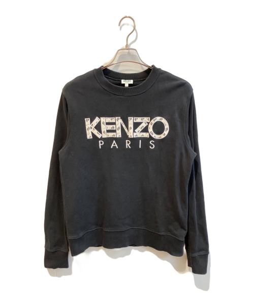 KENZO（ケンゾー）KENZO (ケンゾー) ロゴ刺繍スウェット ブラック サイズ:Lの古着・服飾アイテム