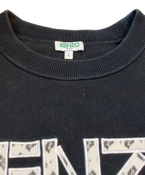 KENZO（ケンゾー）KENZO (ケンゾー) ロゴ刺繍スウェット ブラック サイズ:Lの古着・服飾アイテム