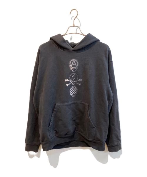 PLEASURES（プレジャーズ）PLEASURES (プレジャーズ) スカルプリントプルオーバーパーカー ブラック サイズ:Lの古着・服飾アイテム