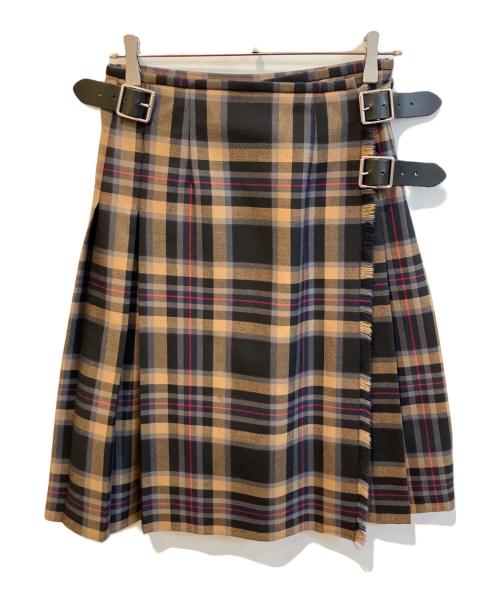 O'NEIL OF DUBLIN（オニールオブダブリン）O'NEIL OF DUBLIN (オニールオブダブリン) キルトスカート ベージュ サイズ:38の古着・服飾アイテム