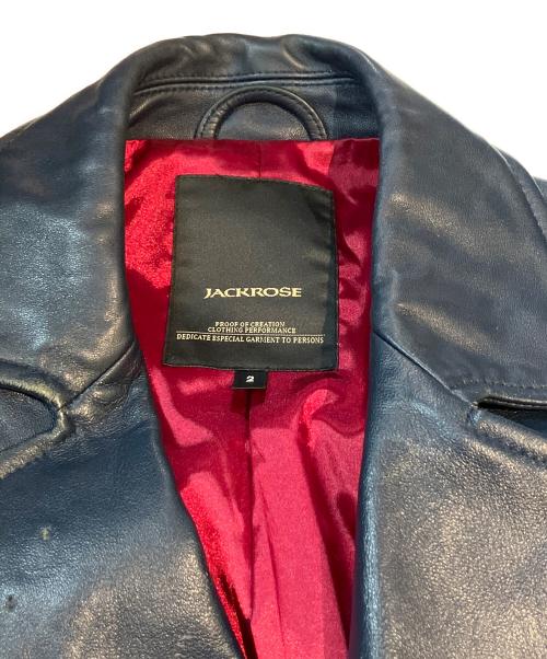 JACKROSE（ジャックローズ）JACKROSE (ジャックローズ) ダブルライダースジャケット ネイビー サイズ:2の古着・服飾アイテム