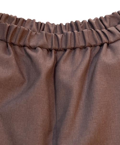 HeRIN.CYE（ヘリンドットサイ）HeRIN.CYE (ヘリンドットサイ) ワイドパンツ/Cocoon tuck pants　530JST31-0201 ブラウン サイズ:36の古着・服飾アイテム