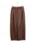 HeRIN.CYE（ヘリンドットサイ）の古着「ワイドパンツ/Cocoon tuck pants　530JST31-0201」｜ブラウン