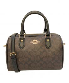 COACH（コーチ）の古着「ミニボストンバッグ/ローアン サッチェル バッグ」｜ブラウン