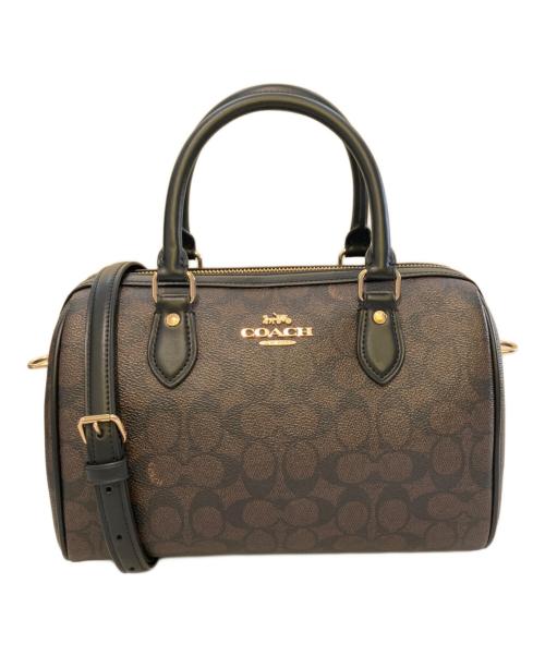 COACH（コーチ）COACH (コーチ) ミニボストンバッグ/ローアン サッチェル バッグ ブラウンの古着・服飾アイテム