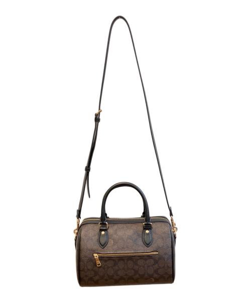 COACH（コーチ）COACH (コーチ) ミニボストンバッグ/ローアン サッチェル バッグ ブラウンの古着・服飾アイテム