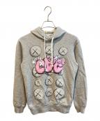 COMME des GARCONS SHIRT×KAWSコムデギャルソンシャツ×カウズ）の古着「PRINTED HOODIE」｜グレー