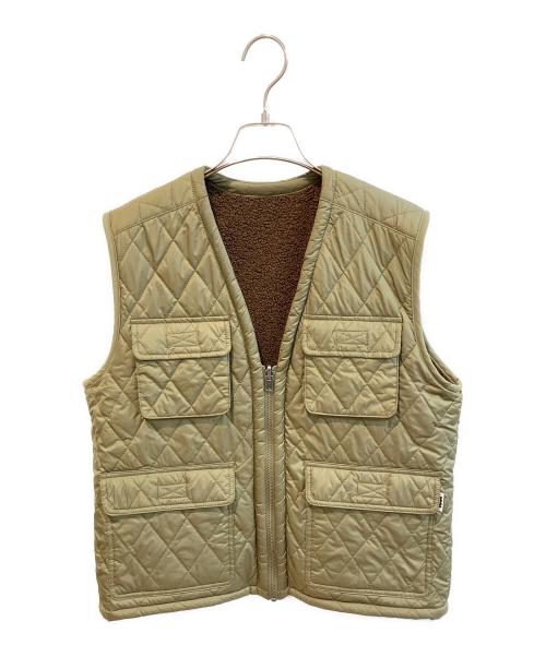 MARMARMAR（マーマーマー）MARMARMAR (マーマーマー) quilt reversible vest ブラウン サイズ:Freeの古着・服飾アイテム