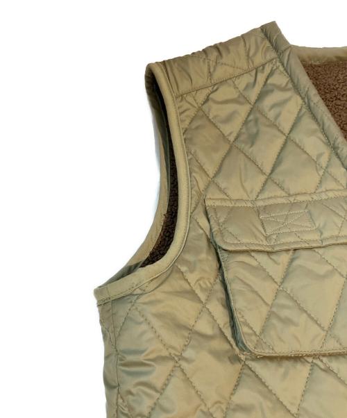 MARMARMAR（マーマーマー）MARMARMAR (マーマーマー) quilt reversible vest ブラウン サイズ:Freeの古着・服飾アイテム