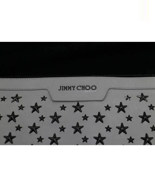 JIMMY CHOO（ジミーチュウ）JIMMY CHOO (ジミーチュウ) スタースタッズクラッチバッグ アイボリー 税抜 DEREK-MUQ-DARKSILVERGUNMETALの古着・服飾アイテム