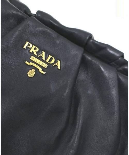 PRADA（プラダ）PRADA (プラダ) ナッパレザーチェーンショルダーバッグ ブラックの古着・服飾アイテム