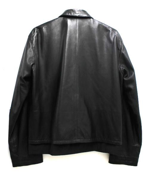JIL SANDER（ジルサンダー）JIL SANDER (ジルサンダー) ナイロンレザーリバーシブルジャケット ブラック サイズ:46の古着・服飾アイテム