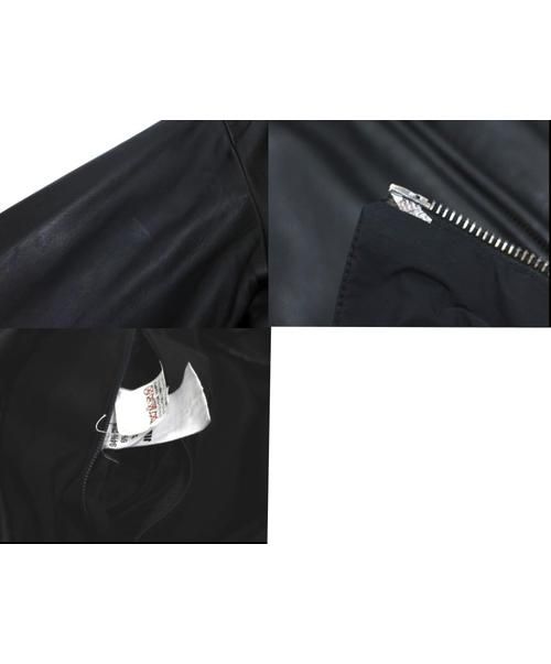 JIL SANDER（ジルサンダー）JIL SANDER (ジルサンダー) ナイロンレザーリバーシブルジャケット ブラック サイズ:46の古着・服飾アイテム