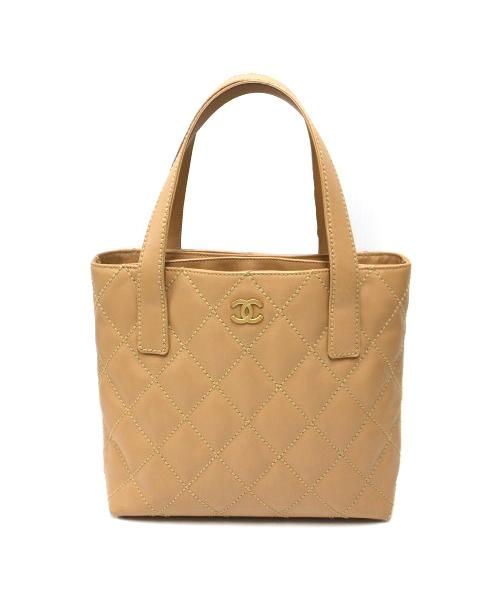 CHANEL（シャネル）CHANEL (シャネル) トートバッグ ベージュ ワイルドステッチの古着・服飾アイテム