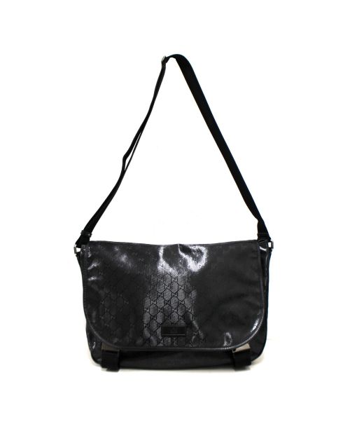 GUCCI（グッチ）GUCCI (グッチ) GGインプリメメッセンジャーバッグ ブラックの古着・服飾アイテム