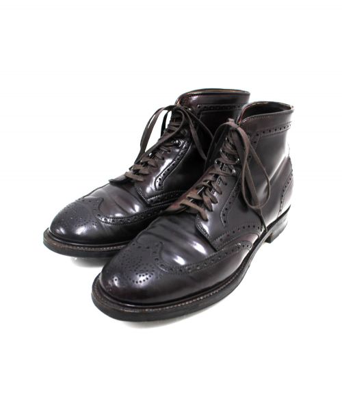 Alden（オールデン）ALDEN (オールデン) ウィングチップブーツ ブラウン サイズ:7 1/2 B/D BLUE BLUE別注の古着・服飾アイテム