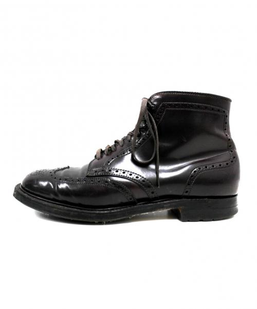 Alden（オールデン）ALDEN (オールデン) ウィングチップブーツ ブラウン サイズ:7 1/2 B/D BLUE BLUE別注の古着・服飾アイテム