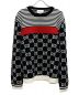 GUCCI（グッチ）の古着「GG & ストライプニットセーター」｜ブラック