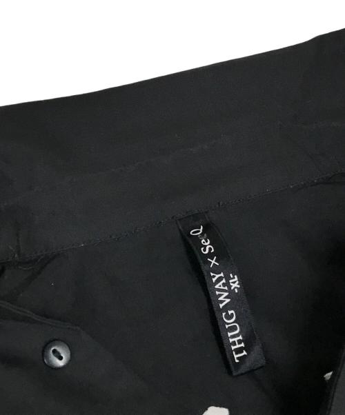 THUG WAY（サグウェイ）THUG WAY (サグウェイ) SEEQ (シーク) 麻薬御飯オープンカラーシャツ ブラック サイズ:SIZE XLの古着・服飾アイテム