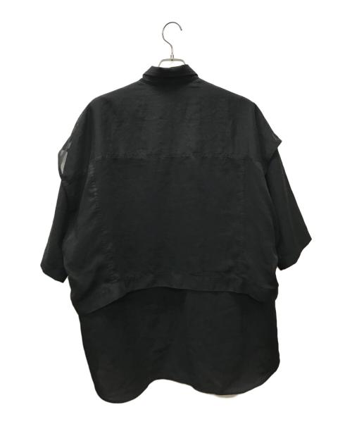MAISON SPECIAL（メゾンスペシャル）MAISON SPECIAL (メゾンスペシャル) プライムオーバーシアーレイヤリングショートスリーブシャツ ブラック サイズ:2の古着・服飾アイテム