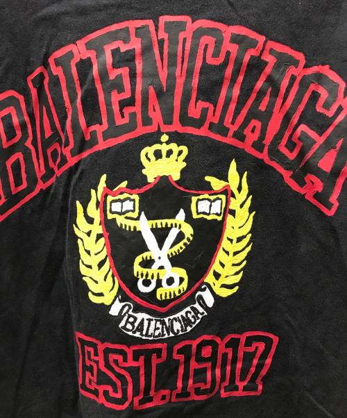BALENCIAGA（バレンシアガ）BALENCIAGA (バレンシアガ) カレッジロゴペイントTシャツ ブラック サイズ:ＸＳの古着・服飾アイテム