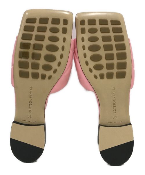 BOTTEGA VENETA（ボッテガベネタ）BOTTEGA VENETA (ボッテガベネタ) パデットフラットサンダル ピンク サイズ:38の古着・服飾アイテム