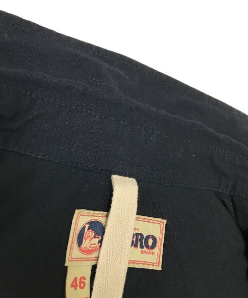 NIGEL CABOURN（ナイジェルケーボン）NIGEL CABOURN (ナイジェルケーボン) リップストップシャツジャケット ブラック サイズ:46の古着・服飾アイテム