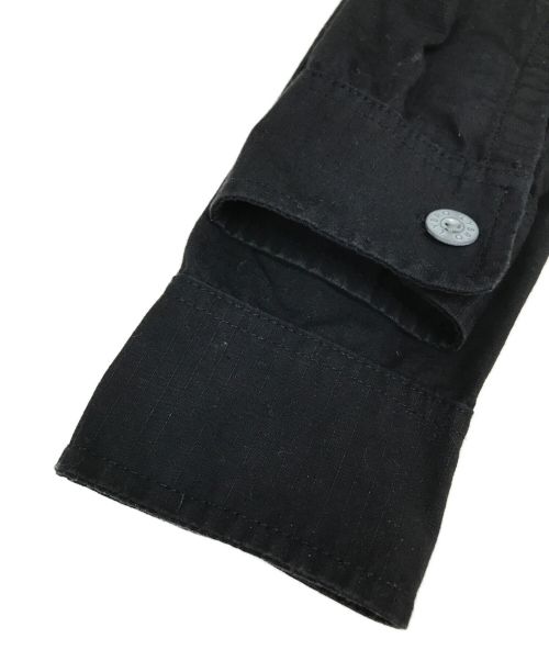 NIGEL CABOURN（ナイジェルケーボン）NIGEL CABOURN (ナイジェルケーボン) リップストップシャツジャケット ブラック サイズ:46の古着・服飾アイテム