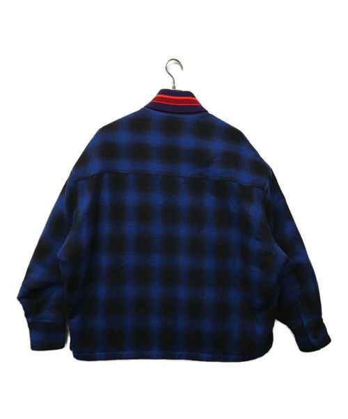 kolor/BEACON（カラービーコン）kolor/BEACON (カラービーコン) オンブレチェックドッキングブルゾン ブルー サイズ:2の古着・服飾アイテム