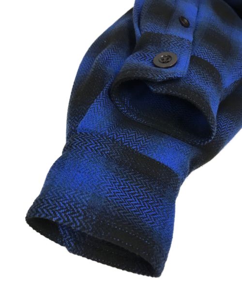 kolor/BEACON（カラービーコン）kolor/BEACON (カラービーコン) オンブレチェックドッキングブルゾン ブルー サイズ:2の古着・服飾アイテム