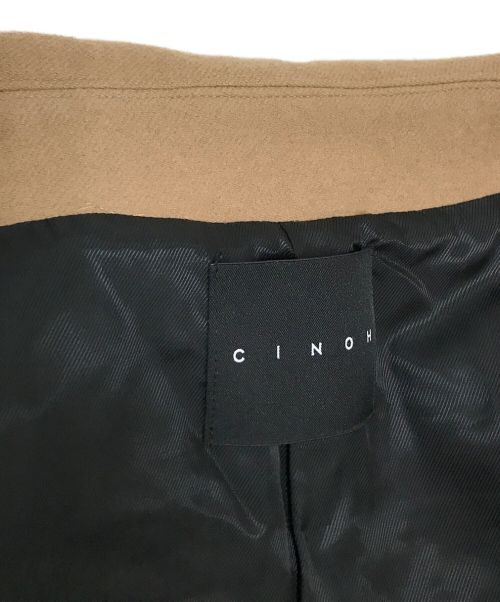 CINOH（チノ）CINOH (チノ) ウールカシミヤステンカラーコート ベージュ サイズ:46の古着・服飾アイテム