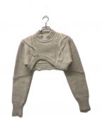 UN3D.アンスリード）の古着「ケーブルショートニット」｜ベージュ